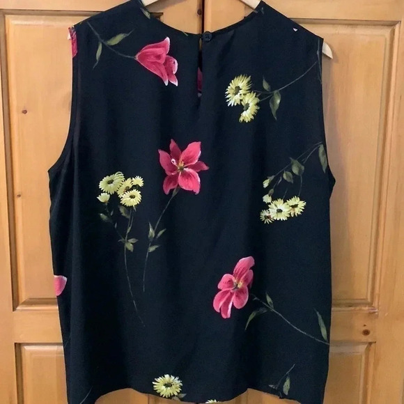 JNY  black silk floral 18W - Picture 5 of 9